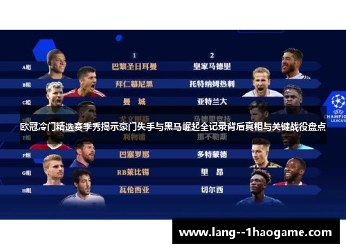 欧冠冷门精选赛季秀揭示豪门失手与黑马崛起全记录背后真相与关键战役盘点